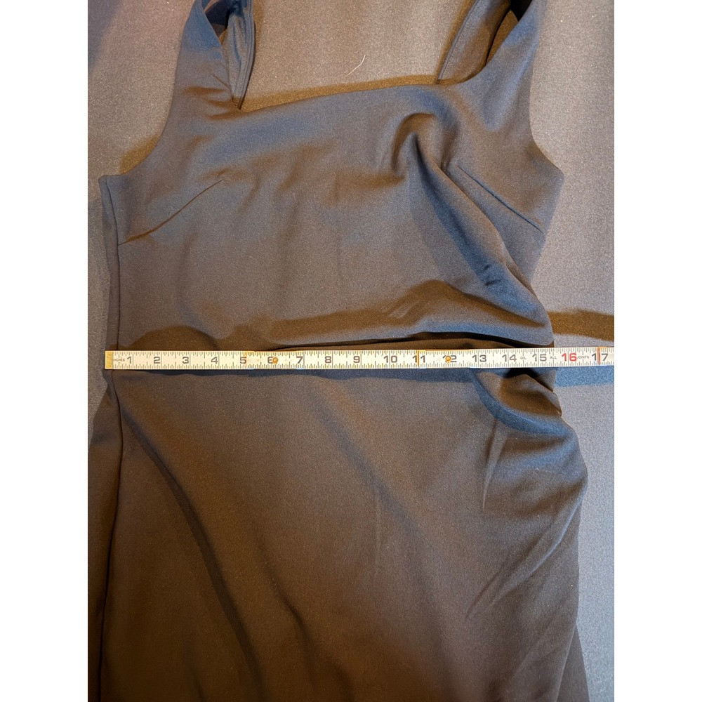 Express Black Ruched Sheath Dress Sz Lg NWT Minimalist Quiet Luxury Coaktail 90s - Picture 6 of 15